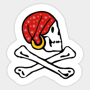 Pirate Skull with Bandana Sticker